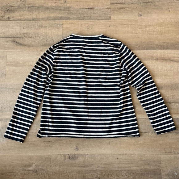 Kule navy & white stripe long sleeve tee shirt | The Modern Long - Medium - Picture 5 of 5